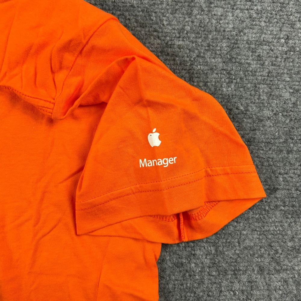 Apple T-Shirt Mens Small Orange Our Place Is Your Place Manager Employee Promo - Picture 3 of 7